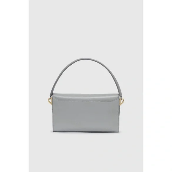 NEW ANINE BING colette bag in grey saffiano - Picture 3 of 12